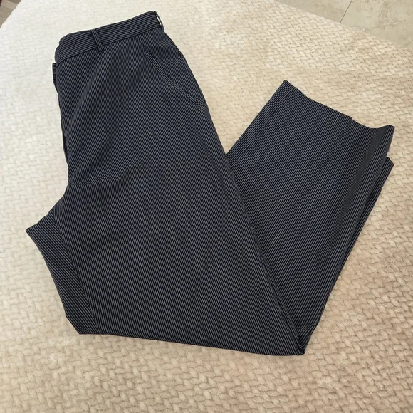 Armani Collezioni Men's Navy Pinstripe Dress Pants - Picture 8 of 8